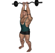 Triceps Extension - Standing EZ Bar Close Grip